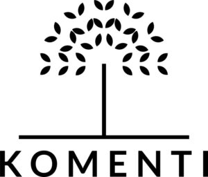 Komenti logo sort - højt